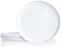AntoKueh Off-White Small Ceramic Plates Set of 4, 6 Inch Round Porcelain Appetizer Plate,Mini Dessert Plates with lipped Edge for Cake, Snack, Bread by AntoKueh