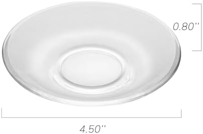WHJY 6 pcs Clear Glass Plates, 4.5 inch Glass Plate Set, Small Dessert Plates Tea Plates Bulk (Pack of 2) - Image 2
