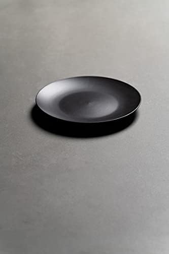 10 Strawberry Street Wazee Matte 8.25" Coupe Salad Plate, Set of 6, Black - Image 5