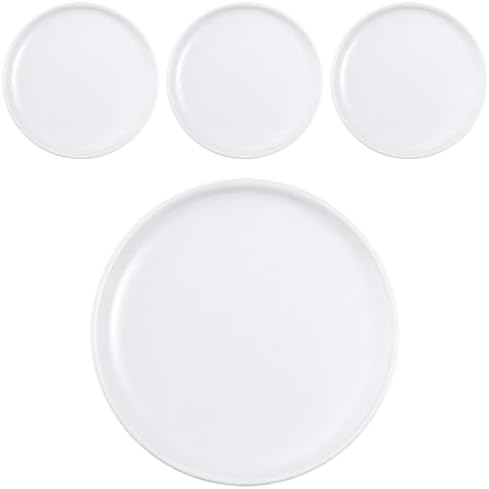 4 Pack Matte Ceramic Dessert Plates, 6 Inch White Appetizer Plates by Unknown