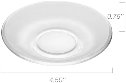 WHJY 6 pcs Clear Glass Plates, 4.5 inch Glass Plate Set, Small Dessert Plates Tea Plates Bulk - Image 2