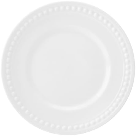 Fitz and Floyd Everyday Beaded White Porcelain Appetizer Dessert Plates, Set of 6, 6 Inch - Image 2