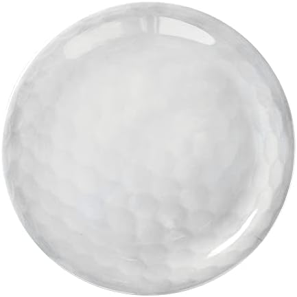 UP UPware Golf Ball Melamine Round Dessert Plates, Small Serving Plates, for Appetizer, Snacks, and Side Dishes, White, 6 Inch, Set of 4 - Image 2