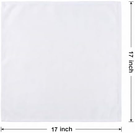 EHouseHome Waterproof Faux Linen Dinner Napkins, Set of 12, 17 x 17, White - Image 7