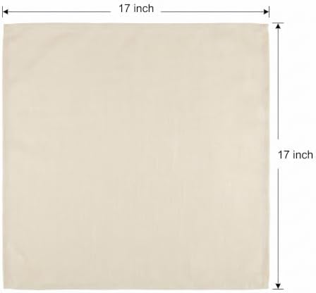 EHouseHome Waterproof Faux Linen Dinner Napkins, Set of 12, 17 x 17, Nature - Image 7