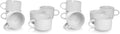 10 Strawberry Street Wazee Matte Oversized Mugs, 6 Count (Pack of 2), WHITE by 10StrawberryStreet
