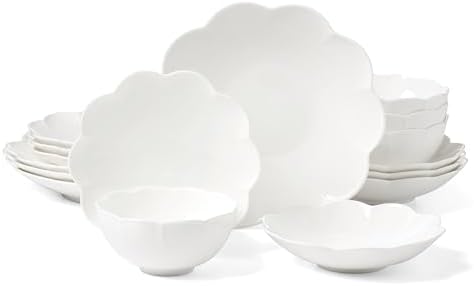 Lenox Studio 1414 Scallop Bone China 16-Piece Dinnerware Set for 4 by Lenox
