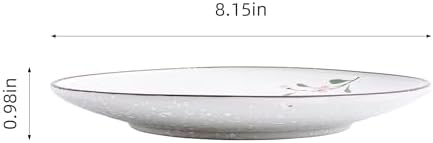 Ceramic Appetizer/Dinner Plates, 8 Inch Round Serving Plates (4, Pink Sakura) - Image 5