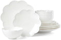 Lenox Studio 1414 Scallop Bone China 12-Piece Dinnerware Set for 4 by Lenox