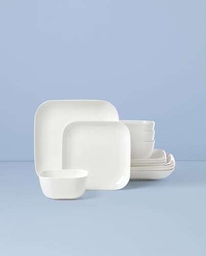 Lenox Studio 1414 Square Bone China 12-Piece Dinnerware Set for 4 - Image 6
