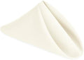 Hiasan Cloth Napkins Set of 6, 18 x 18 Inch, Ivory by Hiasan