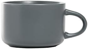 10 Strawberry Street Wazee Matte 4.75"/22 oz Oversized Mug, Set of 6, Charcoal Gray - Image 5