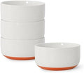 Stoneware Cereal & Soup Bowls, Set of 4, 6-Inch, White by Ruxmirae