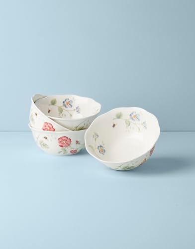 Lenox Butterfly Meadow Large All-Purpose Bowls, Salad Bowl Set for 4 - Image 3