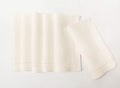 Ivory Linen Hem Stitch Dinner Napkins - Set of 6 20"x20"-Ladder hemstitch 100% Linen Cloth Napkins by MinhcraftLinens
