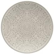 Fortessa Havana Vitrified China Coupe Rimless Plate 4 Pack, Gray, Bread and Butter Plate, 6.25 Inch by Unknown