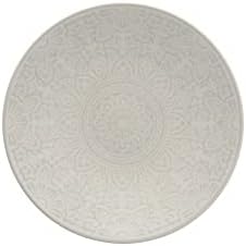 Fortessa Havana Vitrified China Coupe Rimless Plate 4 Pack, Gray, Salad Plate, 8.5 Inch by Unknown