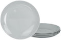 LaGlint 8.5 Inch Salad Plate Set of 6, Grey Opal Glass Round Plates by LaGlint