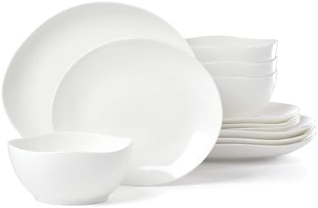 Lenox Studio 1414 Curve Bone China 12-Piece Dinnerware Set for 4 by Lenox