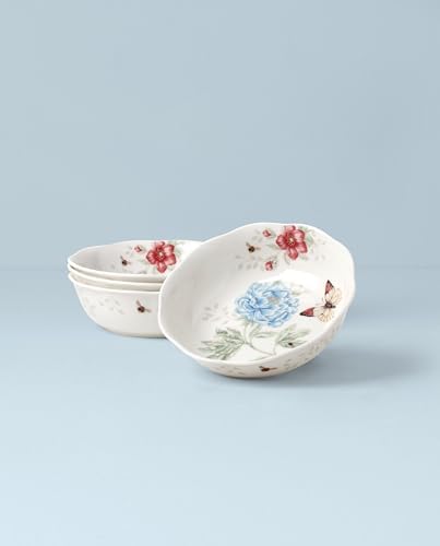 Lenox Butterfly Meadow Porcelain 4-Piece Soup Bowl Set for 4, 32oz - Image 5