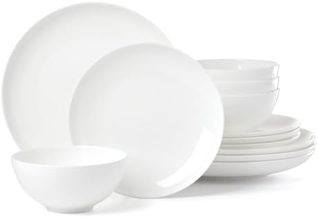 Lenox Studio 1414 Coupe Bone China 12-Piece Dinnerware Set for 4 by Lenox