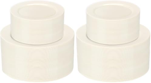 I00000 102 Pcs Ivory Plastic Plates, Disposable Party Plates Include 51 Ivory Dinner Plate 10’’ and 51 Plastic Dessert Plate 7’’ Perfect for Birthday, Party & Wedding (Pack of 2) by I00000