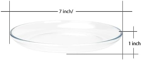 7 Inch Round Tempered Glass Dessert Plates, Small Mini Appetizer, Fruit, Salad and Cake Plates, Set of 3 - Image 5