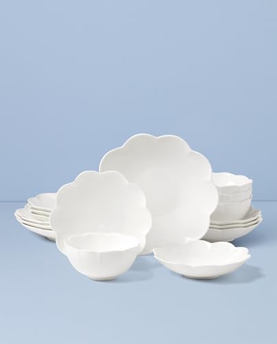Lenox Studio 1414 Scallop Bone China 16-Piece Dinnerware Set for 4 - Image 2