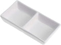 Kichvoe Ceramic Divided Sauce Dish 2-Compartment Appetizer Serving Tray by Kichvoe