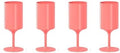 KNORK Eco 4 Piece Party Cup, Outdoor Wine Stem, Coral by Knork