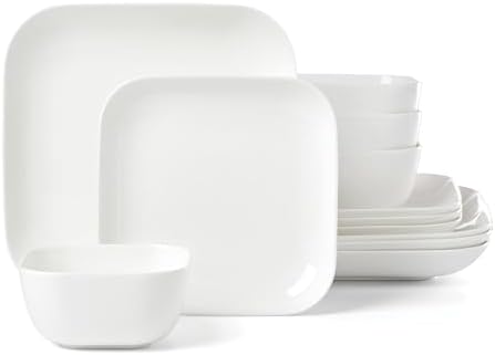 Lenox Studio 1414 Square Bone China 12-Piece Dinnerware Set for 4 by Lenox