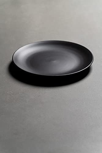 10 Strawberry Street Wazee Matte 10.5" Coupe Dinner Plate, Set of 6, Black - Image 5