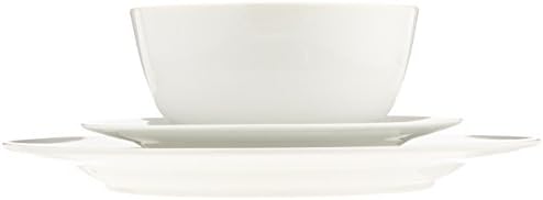 Amazon Basics Porcelain Dinnerware Set, Microwave and Dishwasher Safe, Service for 6, 18-Piece, Plates, Bowls, White - Image 6
