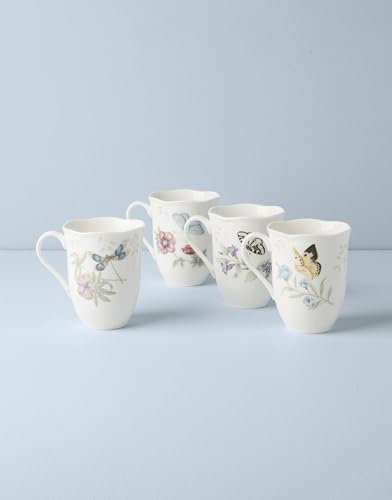 Lenox Butterfly Meadow Porcelain Mug Set for 4, 12oz - Image 4