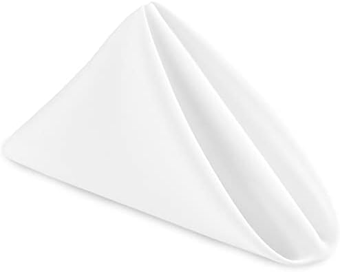 Hiasan Cloth Napkins Set of 12, 18 x 18 Inch, White by Hiasan