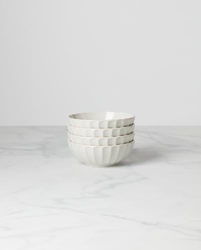Lenox French Perle Scallop 4-Piece Bowl Set, 4.00 LB, White - Image 4