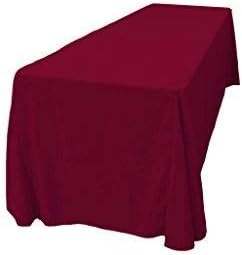 LA Linen Polyester Poplin Washable Rectangular Tablecloth, Stain and Wrinkle Resistant Table Cover 90x156, Fabric Table Cloth for Dinning, Kitchen, Party, Holiday 90 by 156-Inch, Cranberry