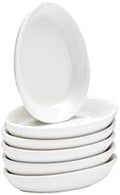 Vikko Mini White Plate for Butter or Sauce, 3.4 Inch Small White Porcelain Plate Set of 6, Dishwasher Safe