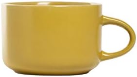 10 Strawberry Street Wazee Matte Oversized Mug, Yellow, Set of 6 - Image 3