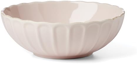 Lenox French Perle Scallop Blush Stoneware 12-Piece Dinnerware Set for 4 - Image 4