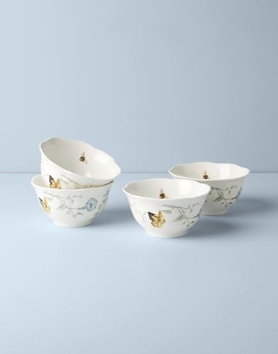 Lenox Butterfly Meadow Porcelain 16oz Rice Bowl Set for 4 (4-Piece) - Image 4