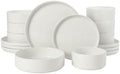 Gibson Home Plates and Bowls Set, 16 Piece Dinnerware Set for 4, White by GibsonHomewares