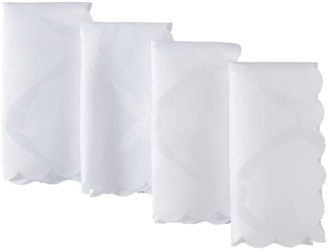 Newbridge Holiday Ribbons Bows White Napkins, Set of 4 by HomeBargainsPlus