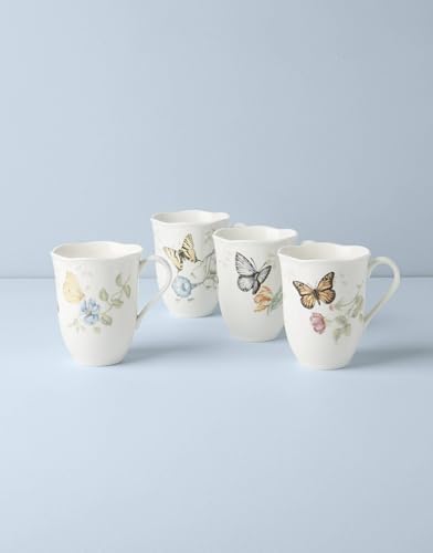 Lenox Butterfly Meadow Porcelain Mug Set for 4, 12oz - Image 3