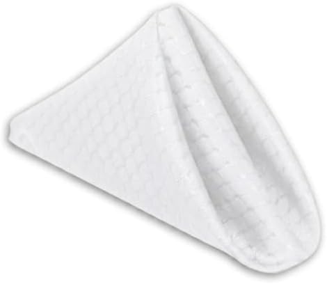 EHouseHome Jacquard Dinner Napkins, Set of 12, 17 x 17, White - Image 2
