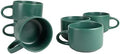 10 Strawberry Street Wazee Matte 4.75"/22 oz Oversized Mug, Set of 6, Emerald Green by 10StrawberryStreet