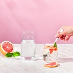 Krosno glasses for water, juices,lemonade, iced tea Elegant design | Set of 6 | Capacity 23.7 Fl Oz | Modern collection | Ideal for home, restaurant, parties | Dishwasher safe