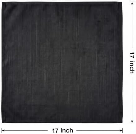 EHouseHome Waterproof Faux Linen Dinner Napkins, Set of 12, 17 x 17, Black - Image 6