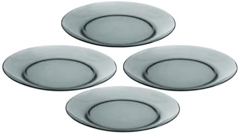 STP GOODS Glass Plates Set of 4 – Borosilicate Salad & Dessert Plates, Transparent Glass Appetizer Plates, Microwave & Dishwasher Safe Tableware - Image 5