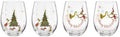 Lenox Merry Grinchmas Glass Tumblers, Christmas Set of 4, 4.75 Inch by Lenox